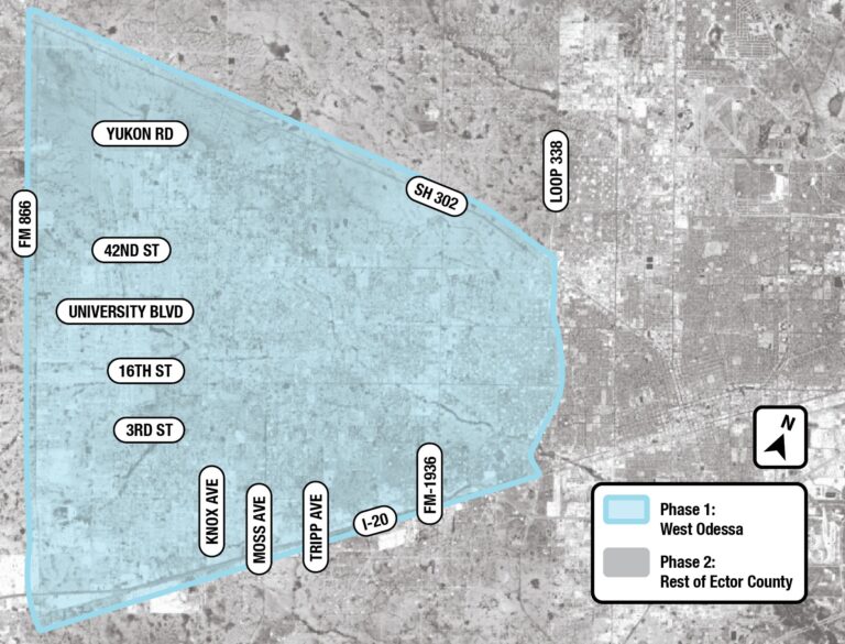 Map the Ector County Project Area